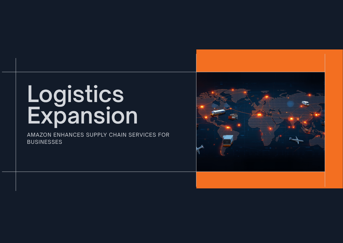 Logistics expansion concept showing global supply chain network with trucks, cargo ships, and airplanes connected across a digital world map for business operations