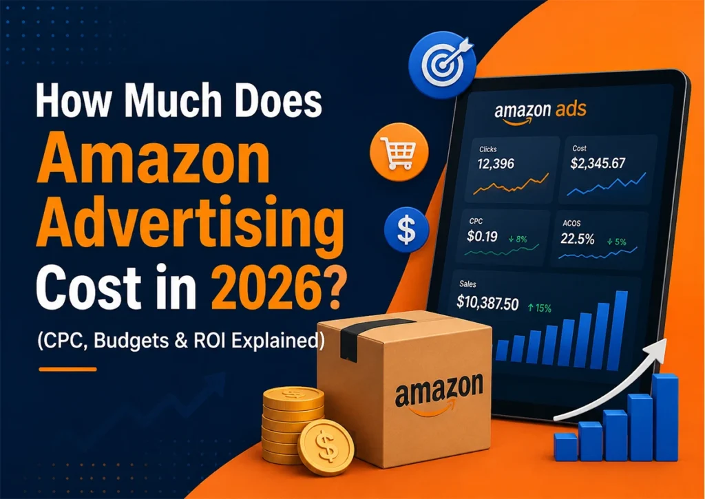 How Much Does Amazon Advertising Cost in 2026? Amazon PPC CPC, advertising budget, ROI, and campaign cost guide
