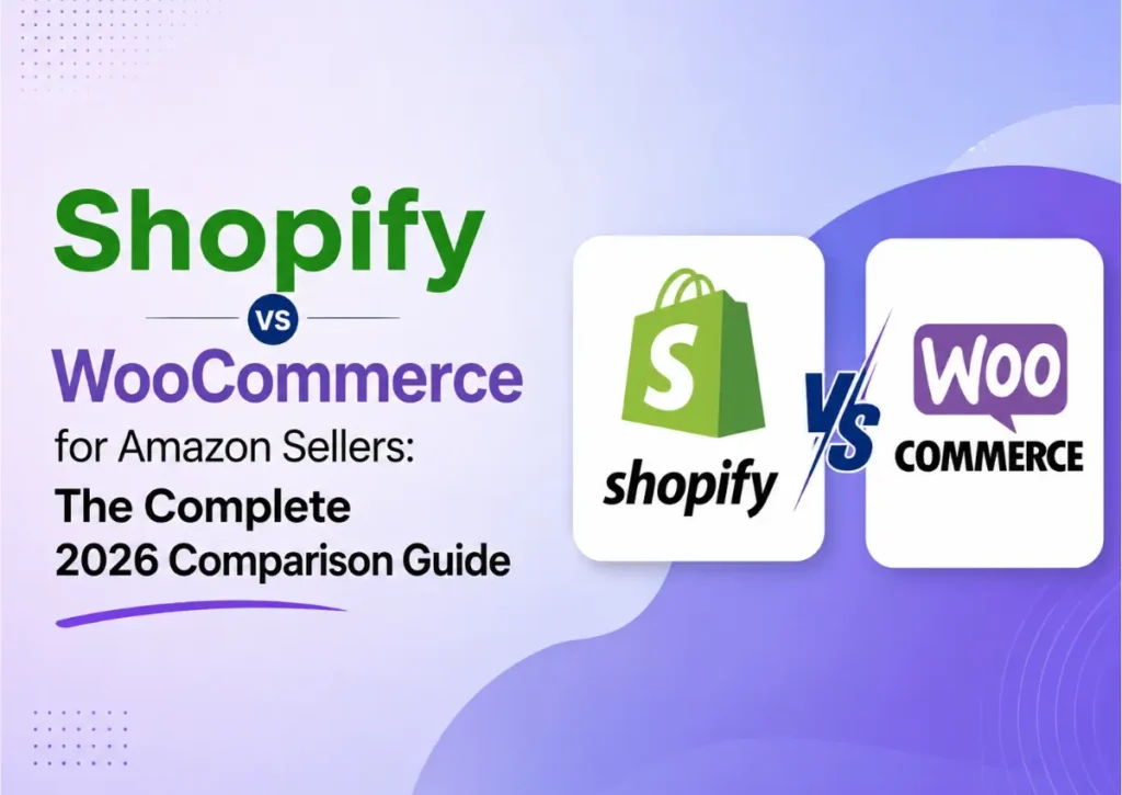 Shopify vs WooCommerce for Amazon sellers comparison guide showing the best ecommerce platform for scaling beyond Amazon in 2026