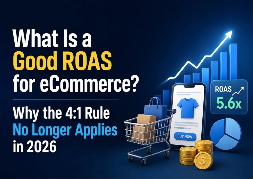 What is a good ROAS for ecommerce in 2026 showing a 5.6x ROAS benchmark