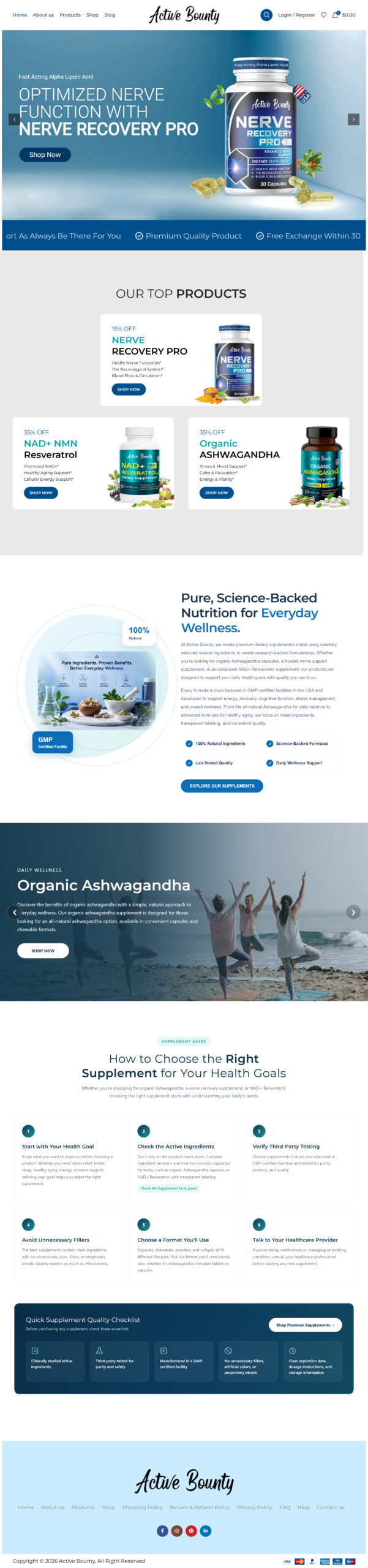 Active Bounty desktop homepage