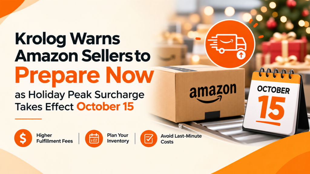 Krolog Warns Amazon Sellers to Prepare Now as Holiday Peak Surcharge Takes Effect October 15