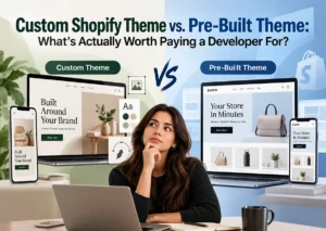 Custom Shopify Theme vs. Pre-Built Theme: What’s Actually Worth Paying a Developer For?
