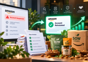 How Krolog Helped Sow foods Navigate Amazon Account Reinstatement After Intellectual Property Complaints